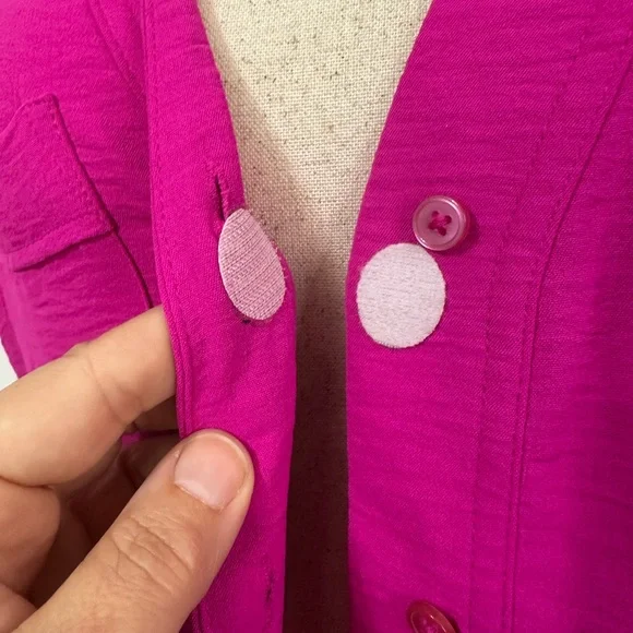 DKNY Fuchsia Button-Down Midi Dress - Picture 7 of 12